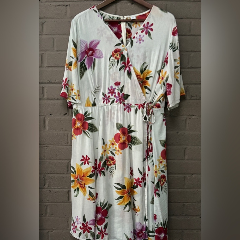 Old Navy Tropical Floral Print Dress 1X
